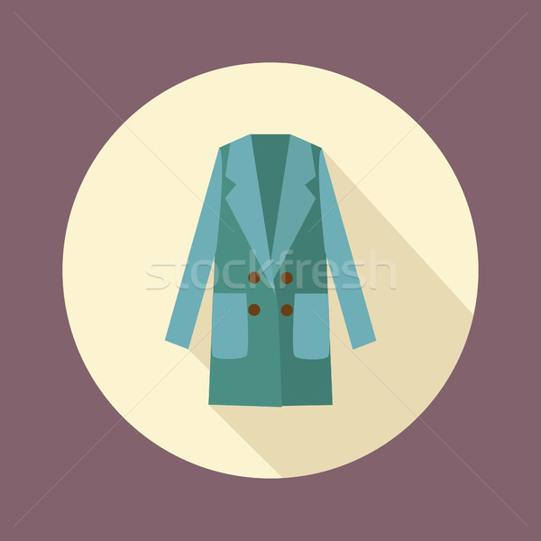 Divat nő hosszú kabát illusztráció nők Stock fotó © Margolana