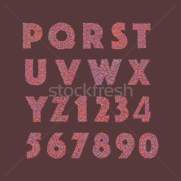 Alphabet lettres résumé coloré graffitis [[stock_photo]] © Margolana