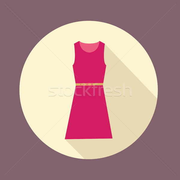 Flat design with shadow Icon Women red dress  Stock photo © Margolana