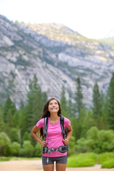 Escursioni donna copia spazio yosemite guardando Foto d'archivio © Maridav