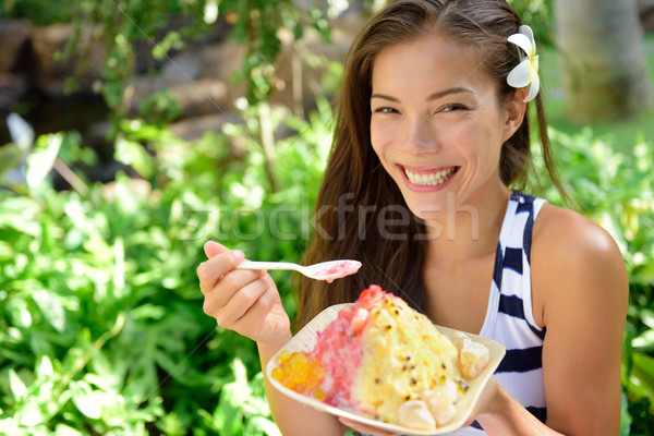 Shave ice - hawaiian shaved ice dessert Stock photo © Maridav