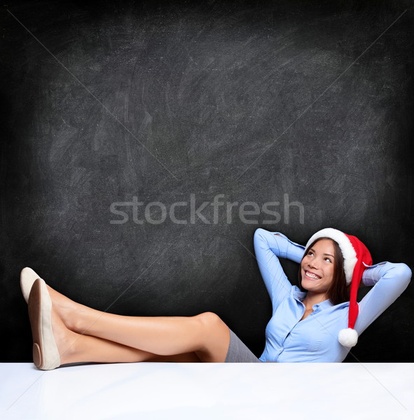 Christmas business woman relaxing Stock photo © Maridav