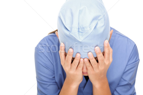 Medizinischen Arzt weinen depressiv unglücklich verärgert Stock foto © Maridav