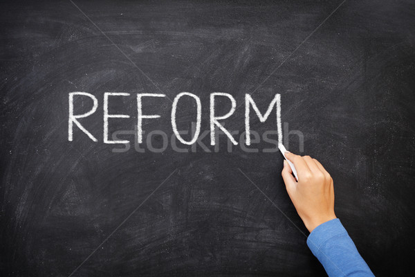 Reform blackboard - education reform Stock photo © Maridav