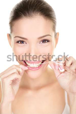 Headset woman smiling call center customer service Stock photo © Maridav