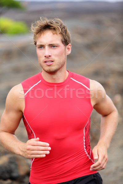 Running man - male runner closeup Stock photo © Maridav