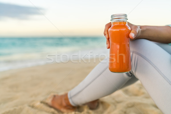 Egészséges répalé smoothie detoxikáló tisztít nő Stock fotó © Maridav