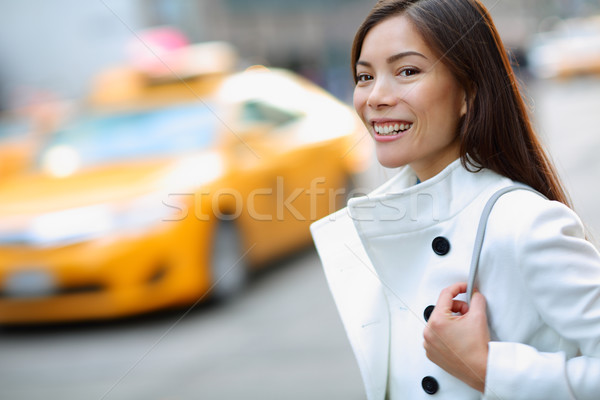 Nowy Jork Manhattan kobieta spaceru ulicy Zdjęcia stock © Maridav