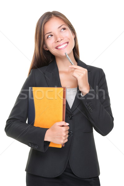 Stock photo: Real estate agent thinking ? business decision