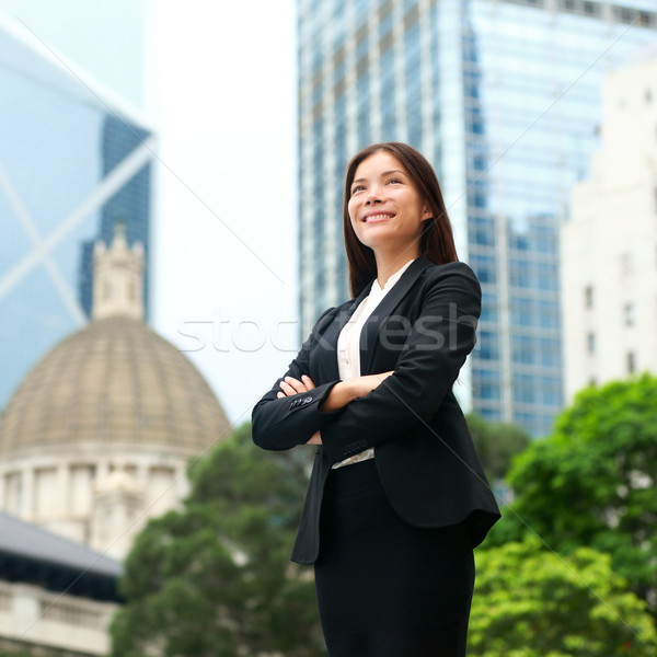Businesswoman confident outdoor in Hong Kong Stock photo © Maridav