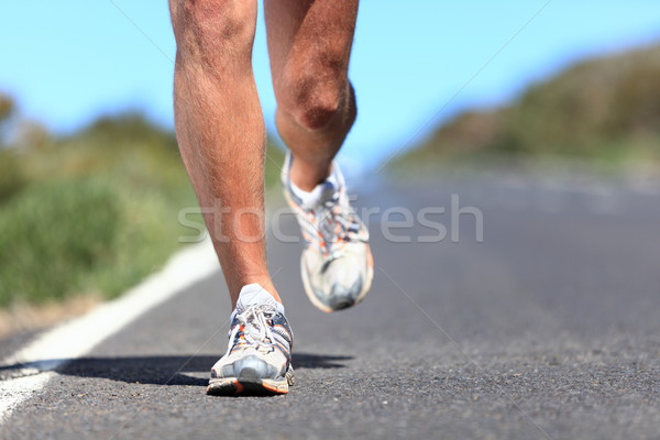 Laufschuhe Läufer Beine läuft Schuh Stock foto © Maridav