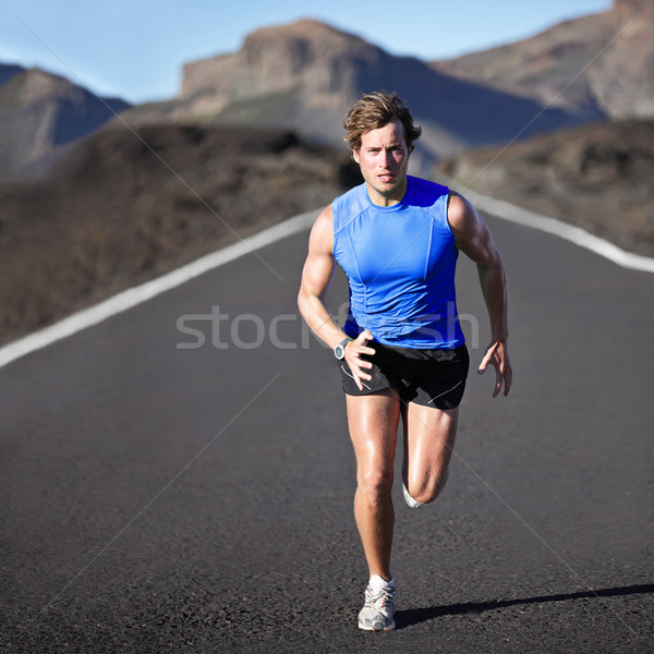 Sport uomo esecuzione runner formazione maratona Foto d'archivio © Maridav