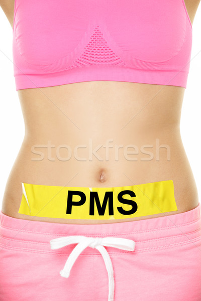 PMS - Conceptual Tape on Woman Stomach with Text Stock photo © Maridav