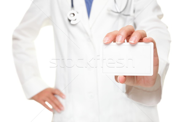 Tıbbi doktor kartvizit imzalamak bo Stok fotoğraf © Maridav