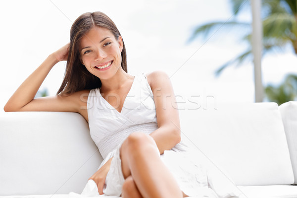 Portrait of young happy confident asian woman Stock photo © Maridav