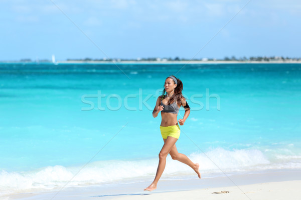 Femme coureur courir plage été exercice [[stock_photo]] © Maridav