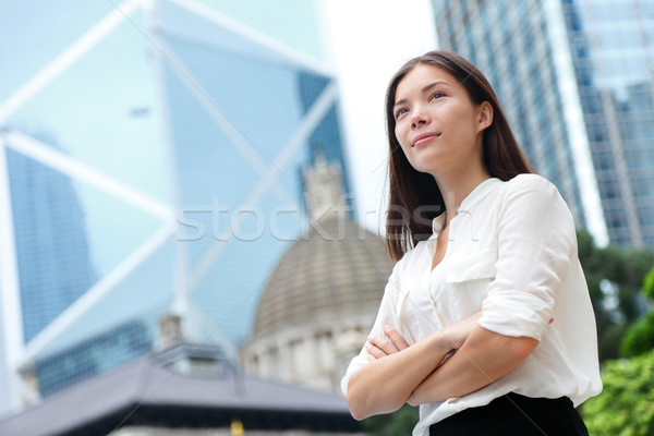 Business woman confident portrait in Hong Kong Stock photo © Maridav