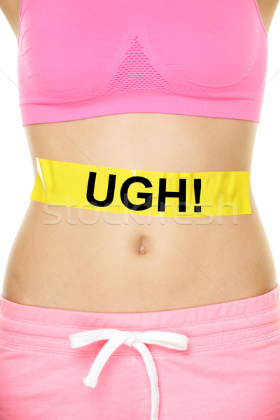 UGH my stomach hurts concept - girl belly problems Stock photo © Maridav