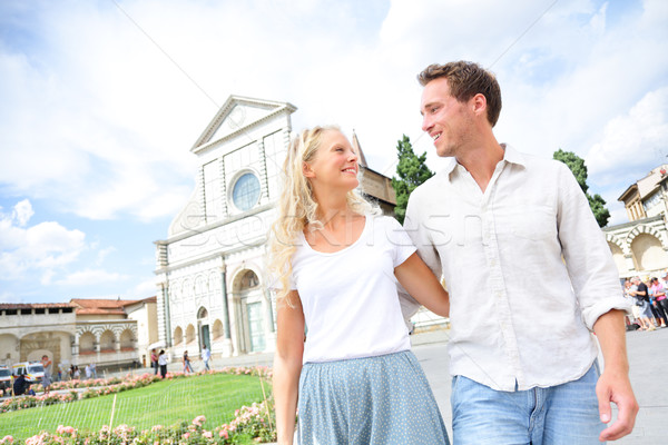 Couple lifestyle Europe travel in Florence, Italy Stock photo © Maridav
