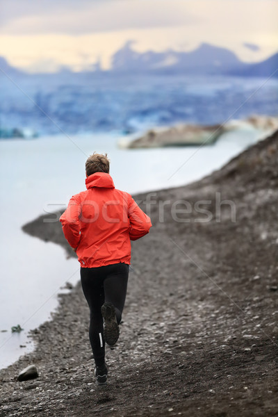 Runner man trail running training for run Stock photo © Maridav