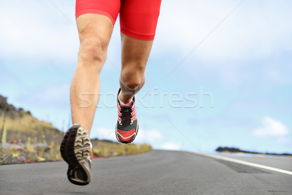 Running sport runner shoes and legs Stock photo © Maridav