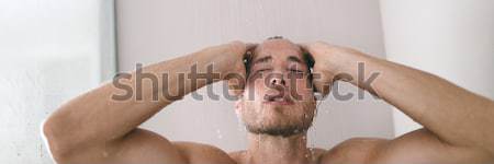 Femme détente maison douche salle de bain luxe [[stock_photo]] © Maridav