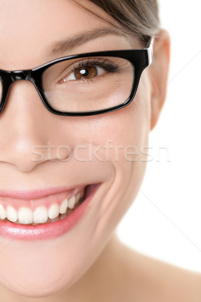 Glasses eyewear woman portrait close up Stock photo © Maridav