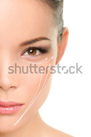 Face lift anti-aging treatment - Asian woman Stock photo © Maridav
