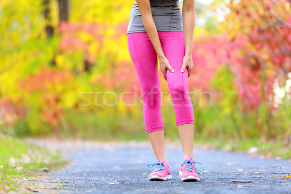 Spier letsel vrouwelijke sport runner dij Stockfoto © Maridav