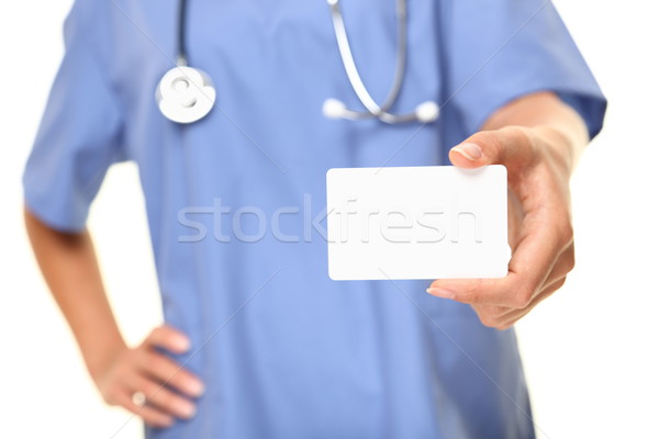 Médecin carte de visite vide faible signe [[stock_photo]] © Maridav