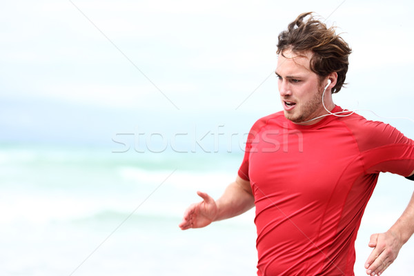 Ejecutando hombre corredor atleta aire libre entrenamiento Foto stock © Maridav