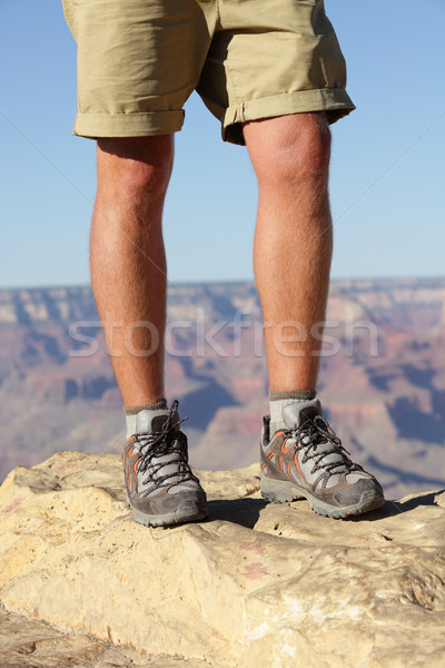 Wandern Schuhe Wanderer Grand Canyon Mann Wanderer Stock foto © Maridav