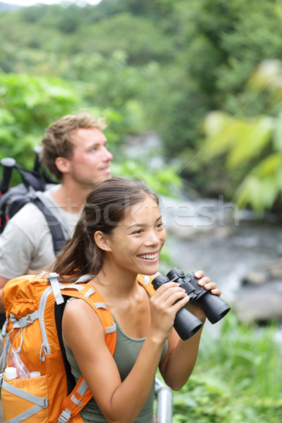 Stockfoto: Wandelen · paar · wandelaars · outdoor · activiteit