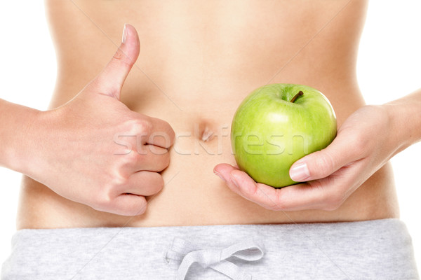 Eating healthy apple fruits is good for stomach Stock photo © Maridav