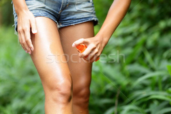 Mosquito inseto mulher pele ao ar livre natureza Foto stock © Maridav