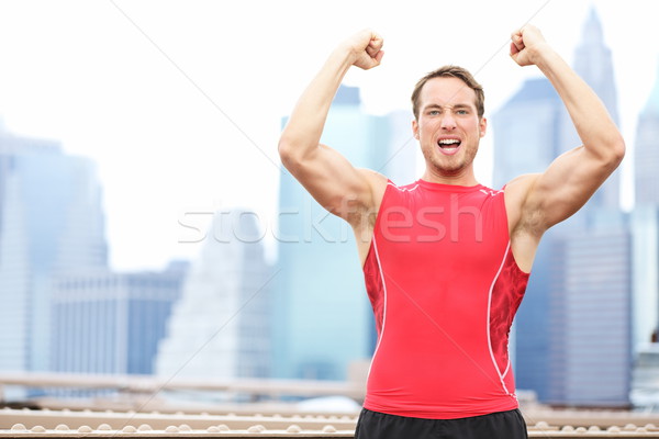 Ganar atleta hombre fuerte Foto stock © Maridav