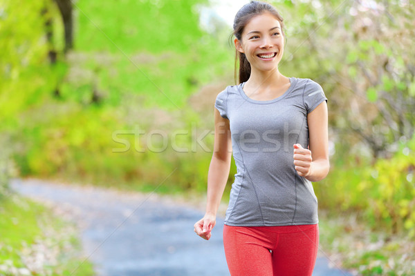 Woman nordic speed power walking and jogging Stock photo © Maridav