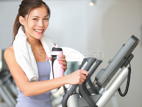 Stockfoto: Gymnasium · vrouw · fitness · training · meisje