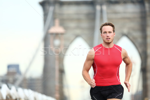 Running man sprinting in New York City Stock photo © Maridav