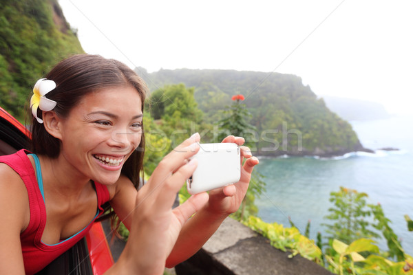 Stok fotoğraf: Turist · Hawaii · fotoğraf · kamera · telefon