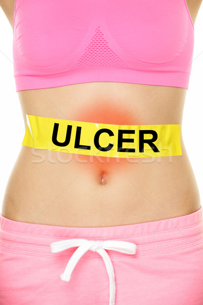 Ulcer - Conceptual Woman Stomach with Ulcer Text Stock photo © Maridav