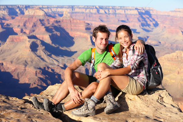 Escursioni Coppia ritratto escursionisti Grand Canyon Foto d'archivio © Maridav