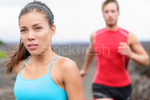 Vrouw runner lopen paar Stockfoto © Maridav