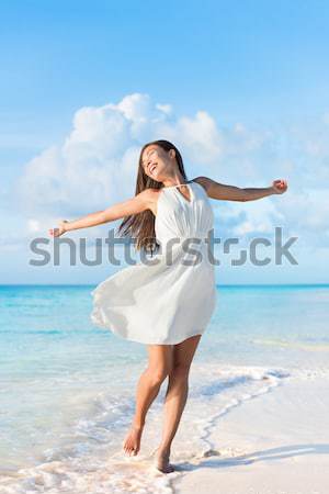 Travel beach vacation holidays bikini girl happy Stock photo © Maridav