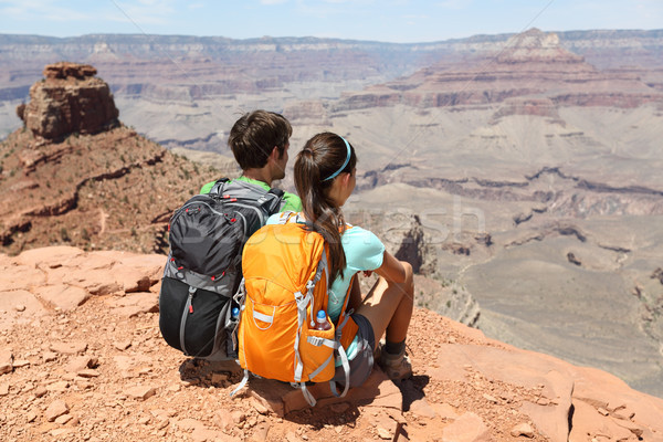 [[stock_photo]]: Randonneurs · Grand · Canyon · vue · nature · paysage