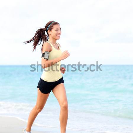 Foto d'archivio: Esecuzione · fitness · spiaggia · jogging · sport