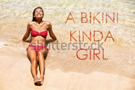 Plage vacances bikini fille soleil [[stock_photo]] © Maridav