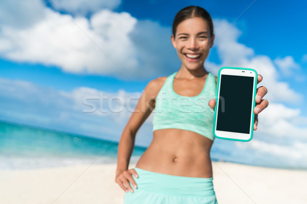 Corredor mulher fitness aplicativo Foto stock © Maridav