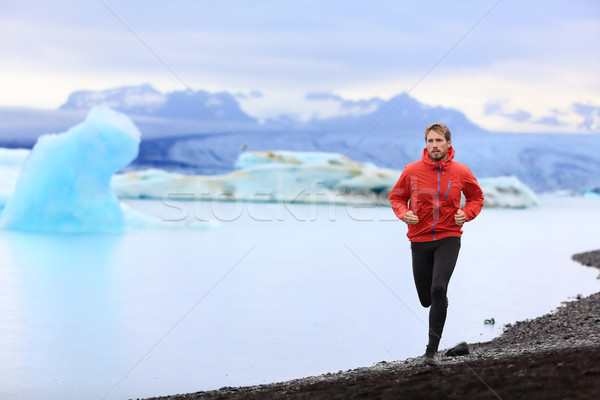 Lopen man parcours runner opleiding natuur Stockfoto © Maridav