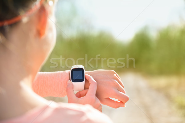 Smart watch for sport with heart rate monitor Stock photo © Maridav